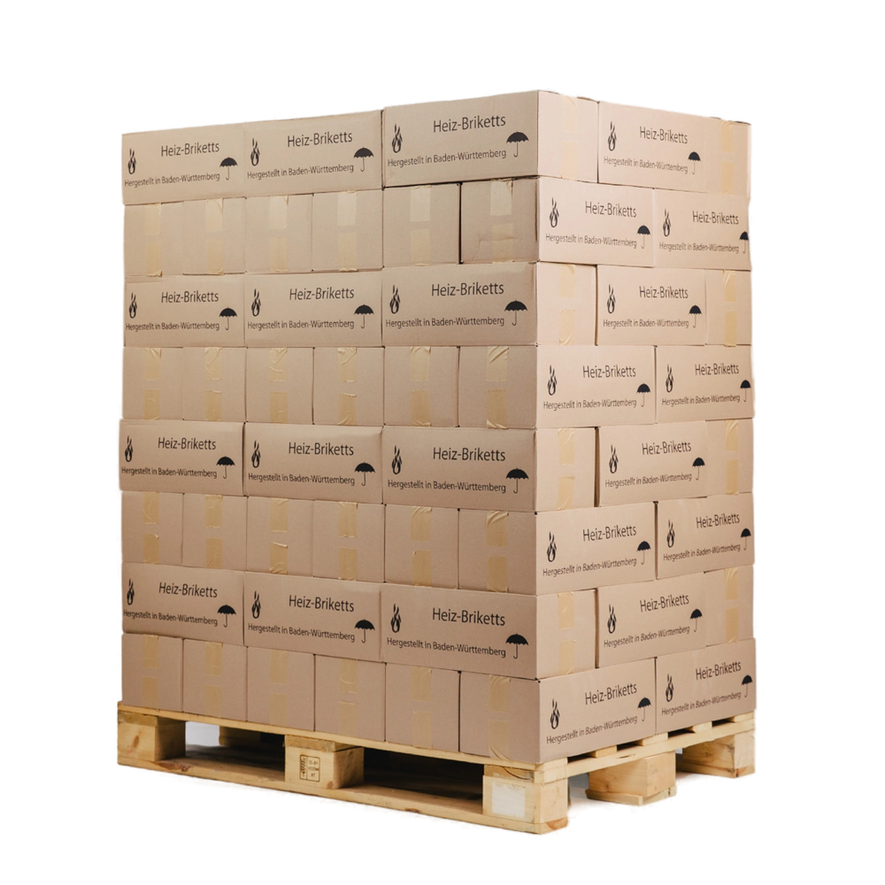 Hartholzbriketts eckig Palette 960kg